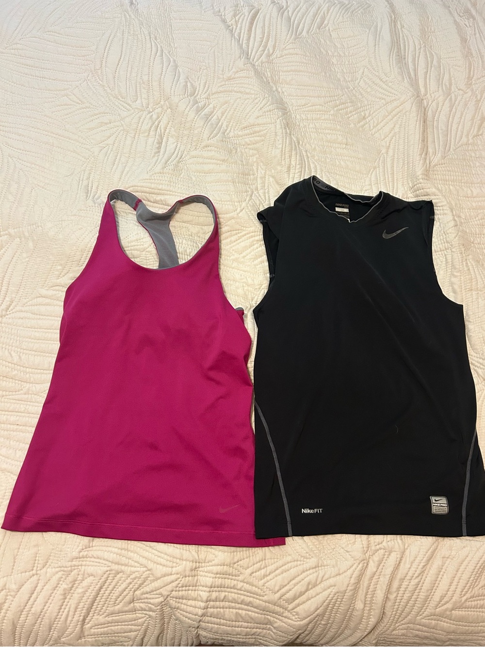 Women’s Nike Pink and Gray Racerback Dri-FIT Tank Size S/M